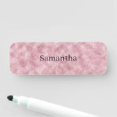 Porte-nom Fleur rose délicate personnalisée (En situation)