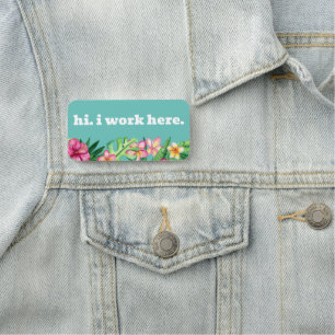 Porte-nom Fleur tropicale employé