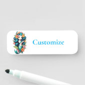 Porte-nom Fleur tropicale Sirène Thunder_Cove (En situation)