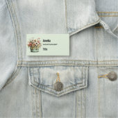 Porte-nom Fleurs dans un pot confortable shabby mignon (En situation)