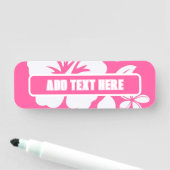 Porte-nom Fleurs de plage rose tropicale (En situation)