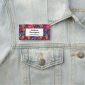 Porte-nom Fleurs de printemps colorées Motif (En situation)