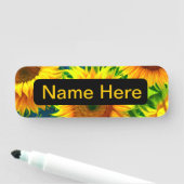 Porte-nom Fleurs de soleil (En situation)