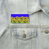 Porte-nom Fleurs de soleil - drapeau ukrainien Paix Liberté (En situation)