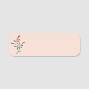 Porte-nom Fleurs de Teint Rose Botanique