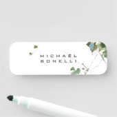 Porte-nom Fleurs Moderne Nom Propre Professionnel (En situation)