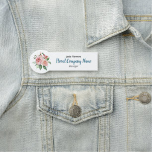 Porte-nom Fleurs roses - Floral Company - Customisé