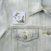 Porte-nom Fleurs tropicales et aquarelle Feuille (En situation)