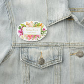 Porte-nom Floral Chic Pink Pastel Planificateur d'événements (En situation)