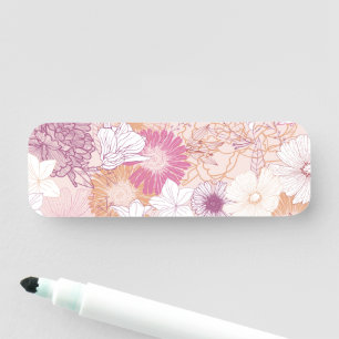 Porte-nom Floral sans joint