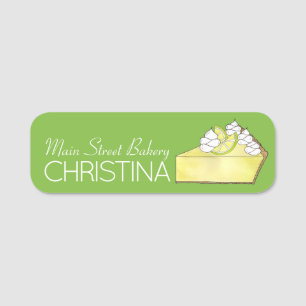 Porte-nom Floride Key Lime Pie Slice Dessert boulangerie Che