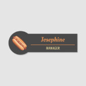 Porte-nom Fournisseur de restauration rapide de hot-dog pers (Devant)