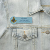 Porte-nom Freemason Masonic Carré et Compass (En situation)