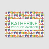 Porte-nom Fruit pastèque citron pomme banane épicerie (Devant)