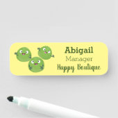 Porte-nom Funny Brussels sprouts légumes caricature (En situation)