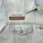 Porte-nom Fusion Pastel Beige Orange Brûlé (En situation)