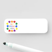 Porte-nom Gay Fier Irlandais LGBT Rainbow Shamrocks (En situation)