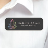 Porte-nom Gemstone Rainbow Quartz Crystal Business Logo