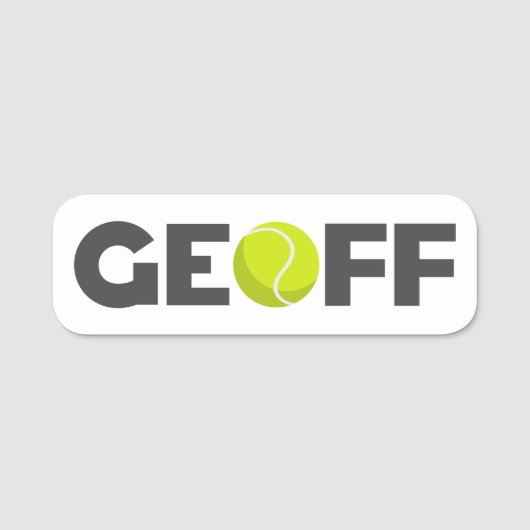 Porte-nom Geoff Tennis (Devant)