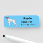 Porte-nom German Shorthred Pointer dog (En situation)