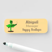 Porte-nom Germinator cyborg plante dessin humoristique (En situation)