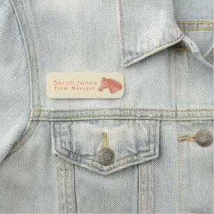 Porte-nom Gestionnaire de ferme d'entraînement de cheval