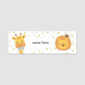 Porte-nom Giraffe et lion (Devant)