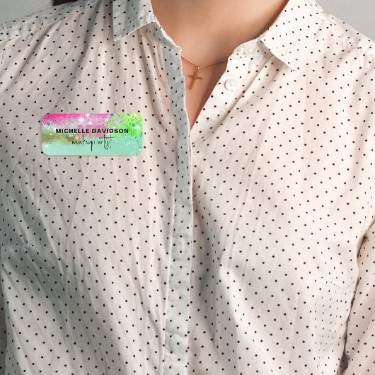 Porte-nom Glam Luxury tendance moderne Artistique profession