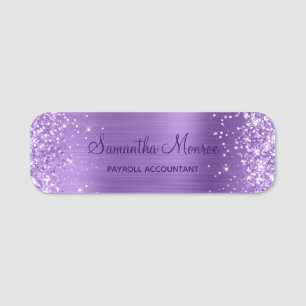 Porte-nom Glitterie Lampe Métallurgique Violet