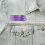 Porte-nom Glitterie Lampe Métallurgique Violet (En situation)