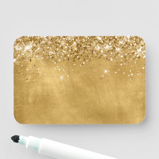 Porte-nom Glittery Gold Blank (En situation)