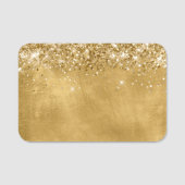 Porte-nom Glittery Gold Blank (Devant)