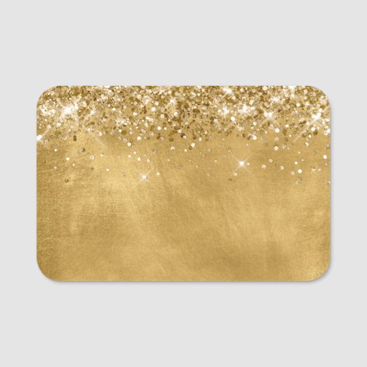 Porte-nom Glittery Gold Blank (Devant)