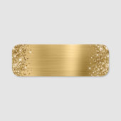 Porte-nom Glittery Gold Foil Blu (Devant)