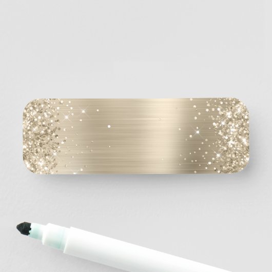 Porte-nom Glittery Pale Gold Foil Blank (En situation)