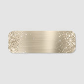 Porte-nom Glittery Pale Gold Foil Blank (Devant)