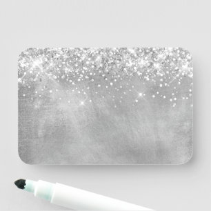 Porte-nom Glittery Silver Blond