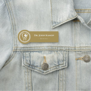Porte-nom Gold Dentist Dents chanceux