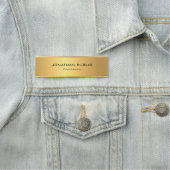 Porte-nom Gold Metallic Modèle professionnel élégant (En situation)