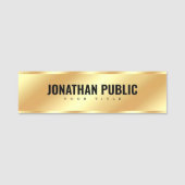 Porte-nom Gold Professional Moderne Modèle élégant (Devant)