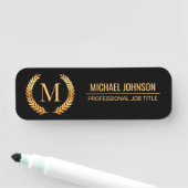 Porte-nom Gold professionnel (En situation)