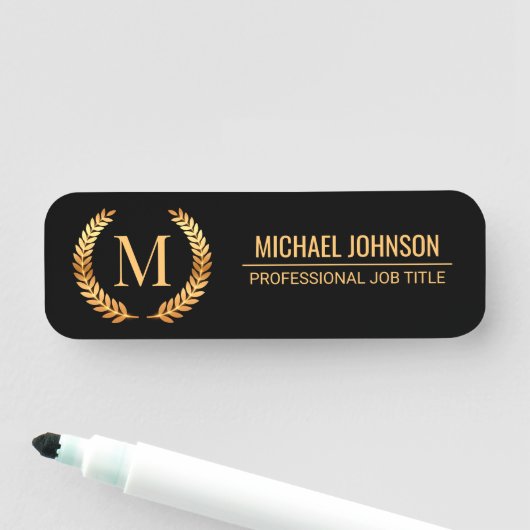 Porte-nom Gold professionnel (En situation)