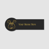 Porte-nom Golden lyre (Devant)