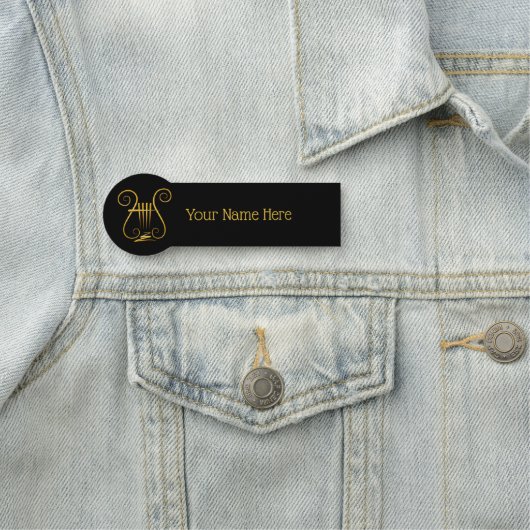 Porte-nom Golden lyre (En situation)