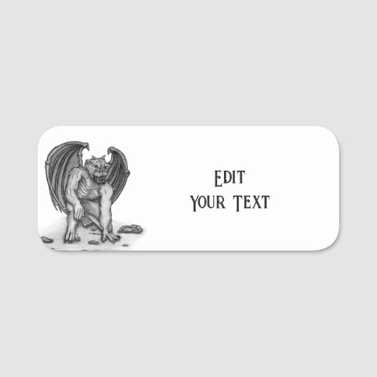 Porte-nom Golem Gargoyle (Devant)