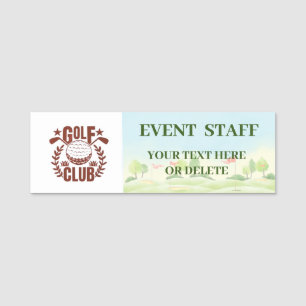 Porte-nom Golf Club League Logo Personnel de l'événement