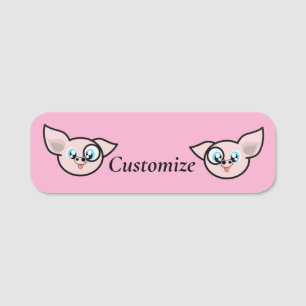 Porte-nom Goofy Pig souriant Thunder_Cove