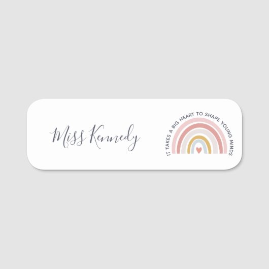 Porte-nom Grand coeur pour façonner les jeunes esprits Ensei (Devant)