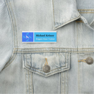 Porte-nom Grand Danois série bleu ID