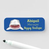 Porte-nom Grand requin blanc moyen dessin animé (En situation)